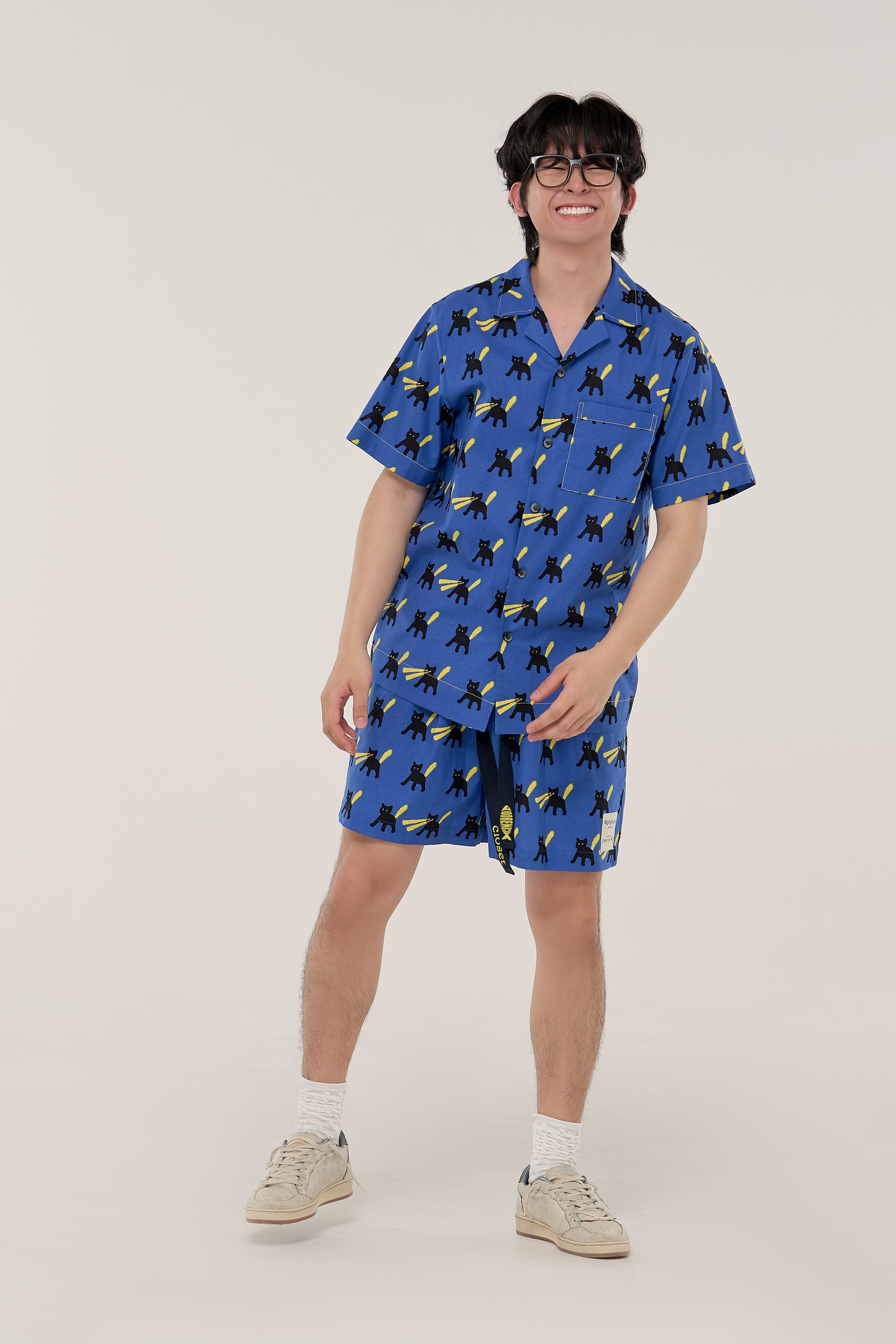 네온캣 잠옷 Neon Cat Pajama Set-up (M)