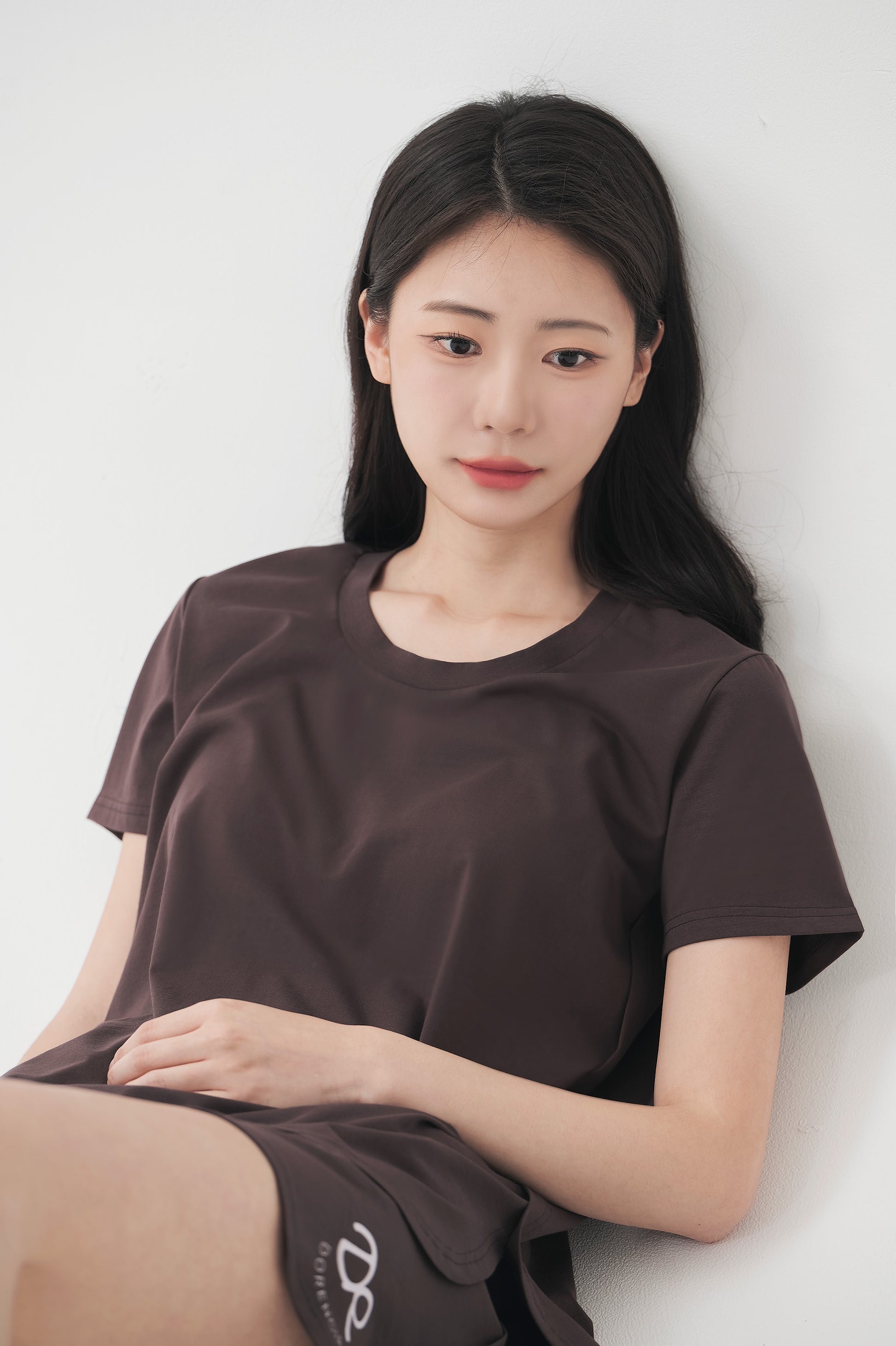 볼드 커브 코튼 셋업 초코브라운
