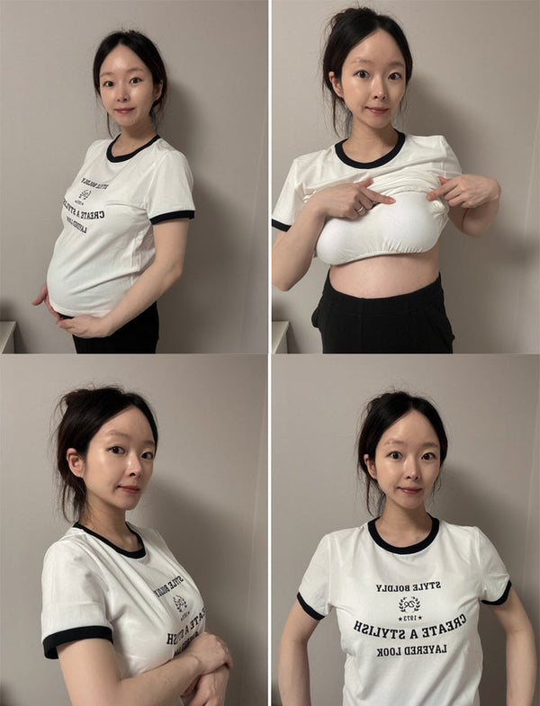 [Naver blog_복숭아] 미니멀 타이포그래피 링거티셔츠