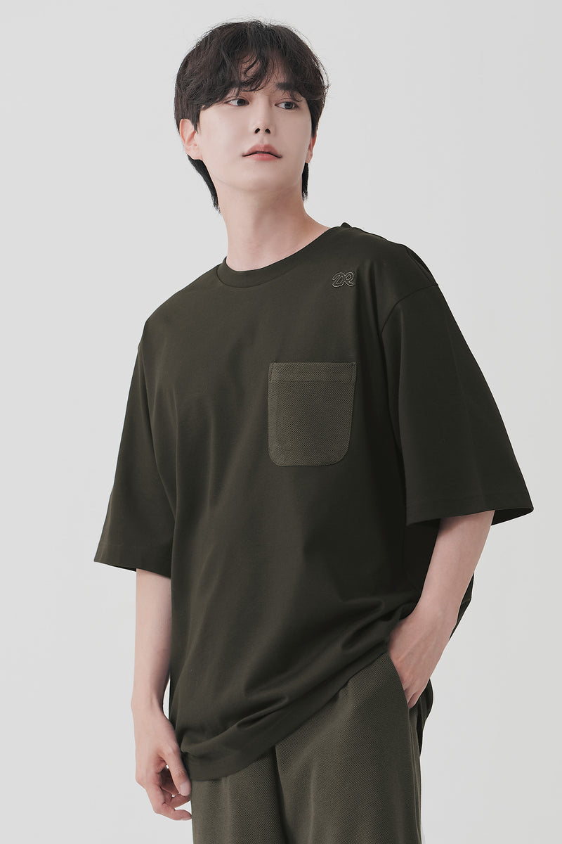 오가닉 포켓 하이로우티 카키