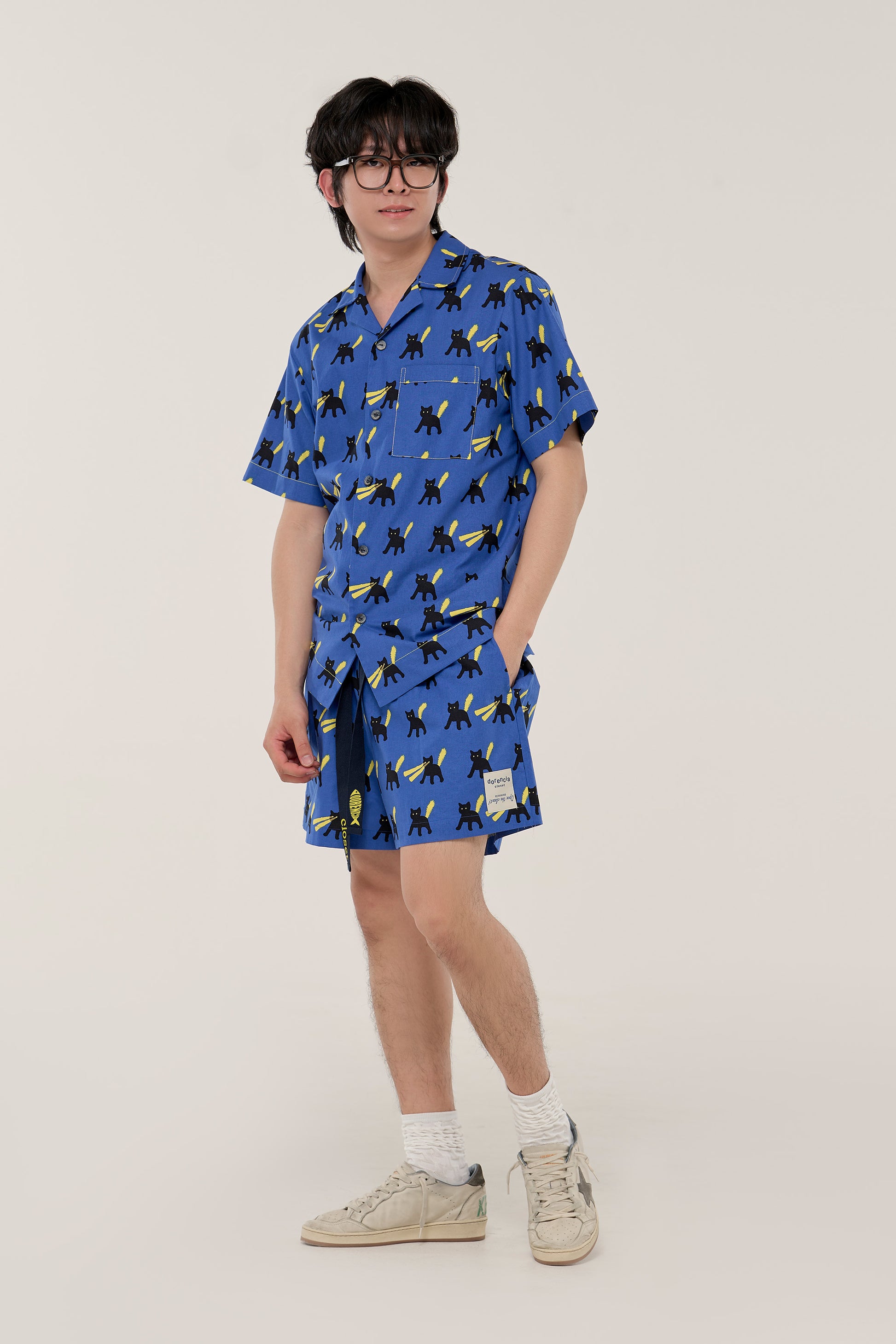 네온캣 잠옷 Neon Cat Pajama Set-up (M)