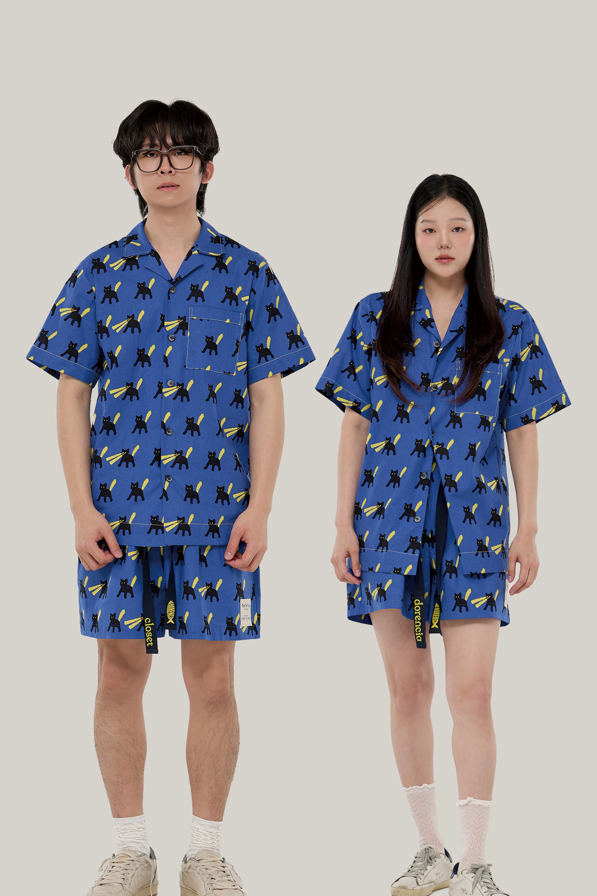 네온캣 잠옷 Neon Cat Pajama Set-up (W)