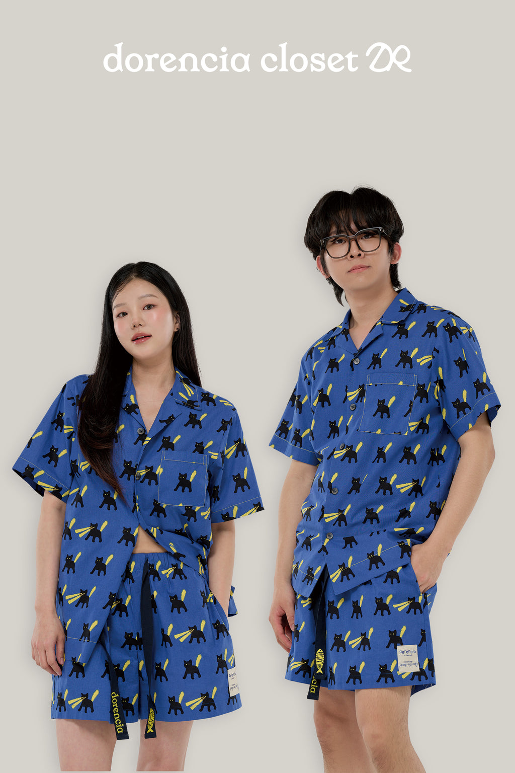 네온캣 잠옷 Neon Cat Pajama Set-up (W)