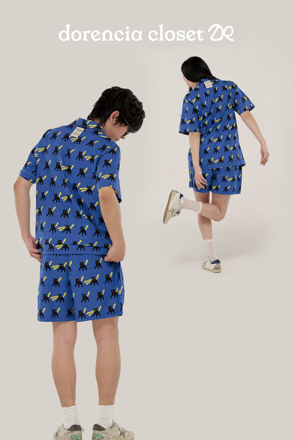 네온캣 잠옷 Neon Cat Pajama Set-up (W)