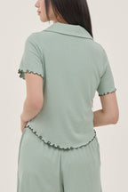 민티 그린 롱팬츠 셋업