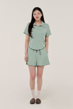 민티 그린 숏팬츠 셋업