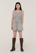 골지 민소매 나시 노브라 탑