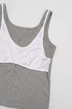 골지 민소매 나시 노브라 탑