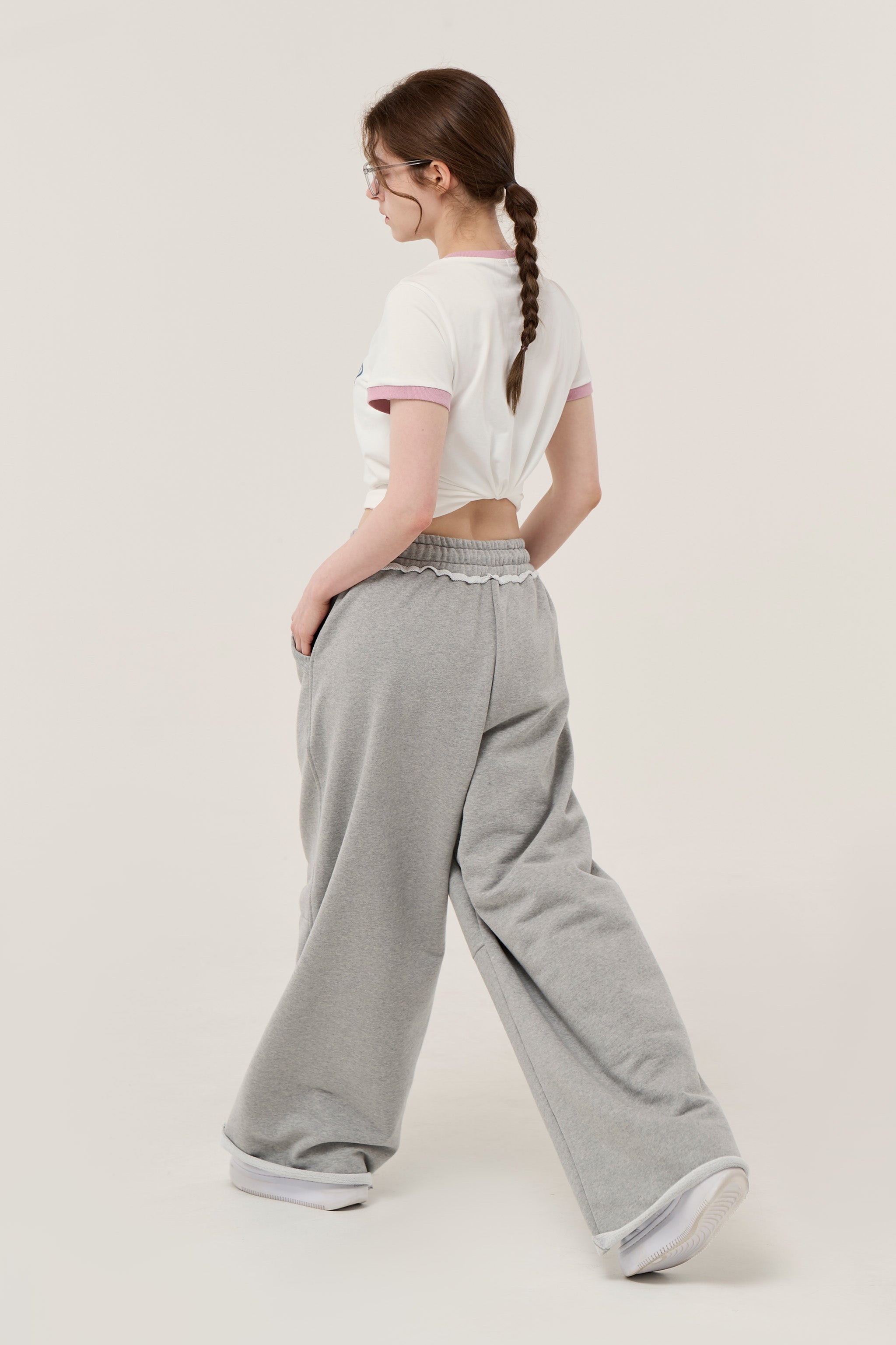 [40%] 루이나 컷-오프 롱팬츠 그레이