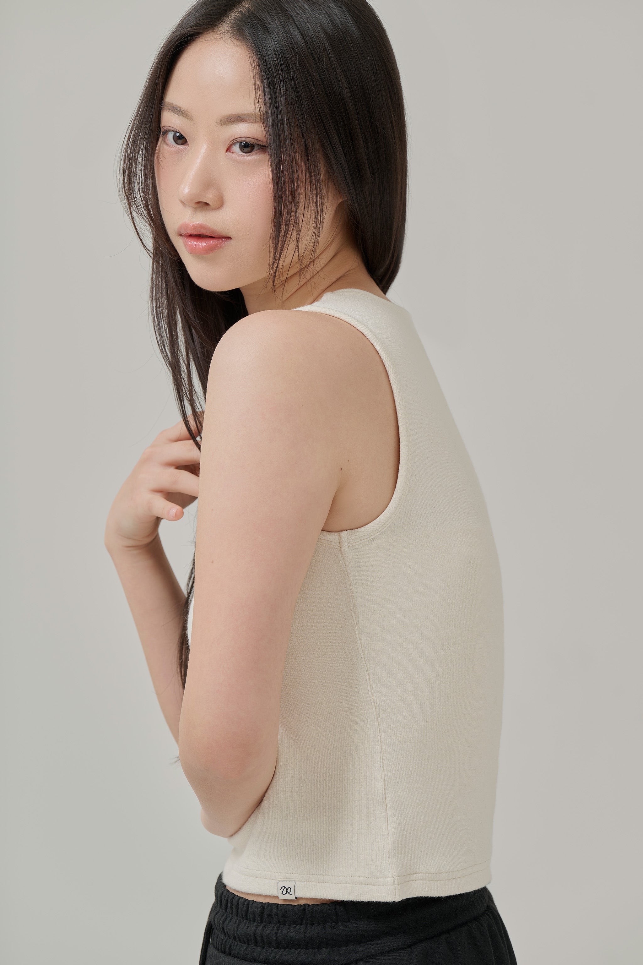 Sustainable Warm Tension Sleeveless Top Ivory