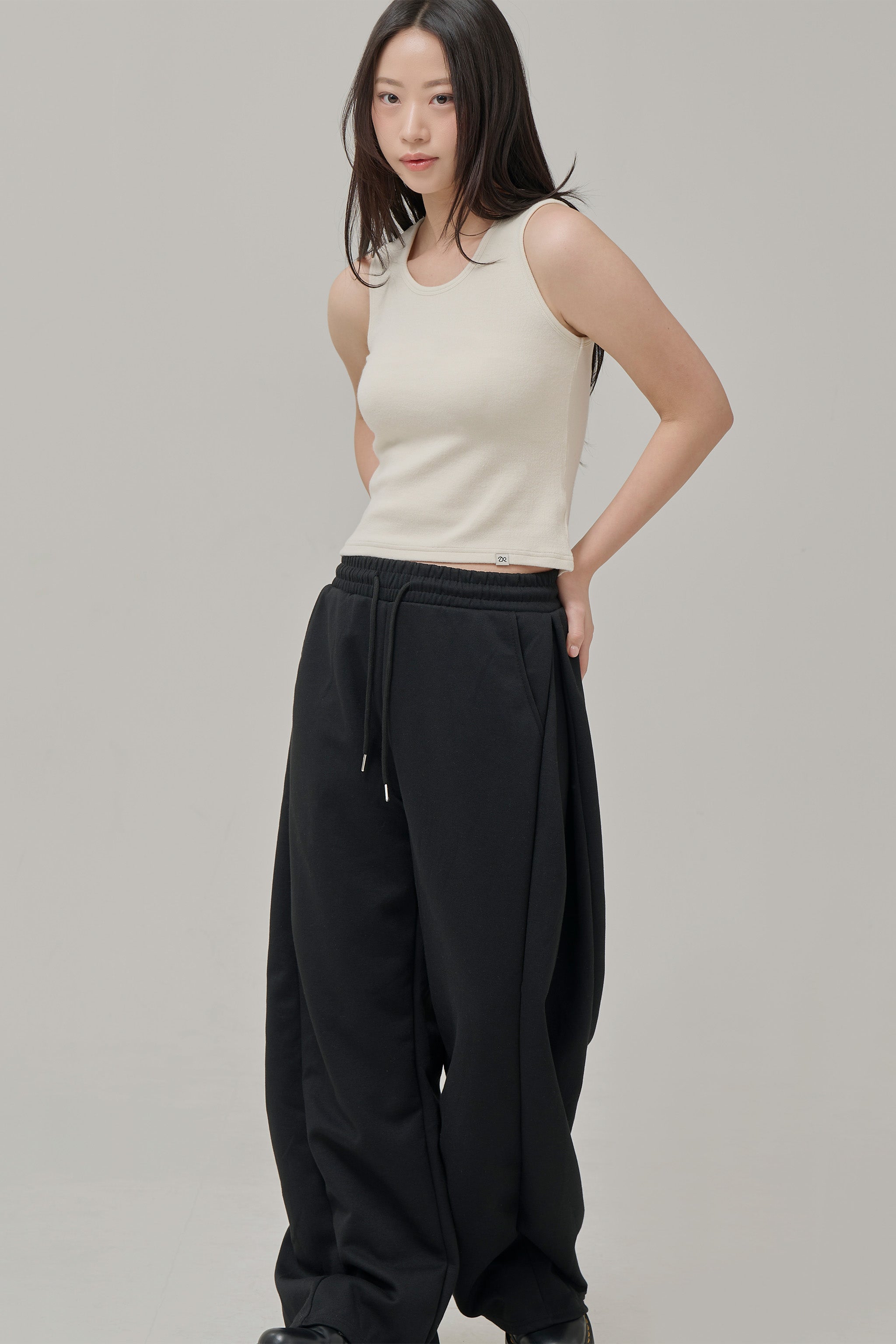 Sustainable Warm Tension Sleeveless Top Ivory