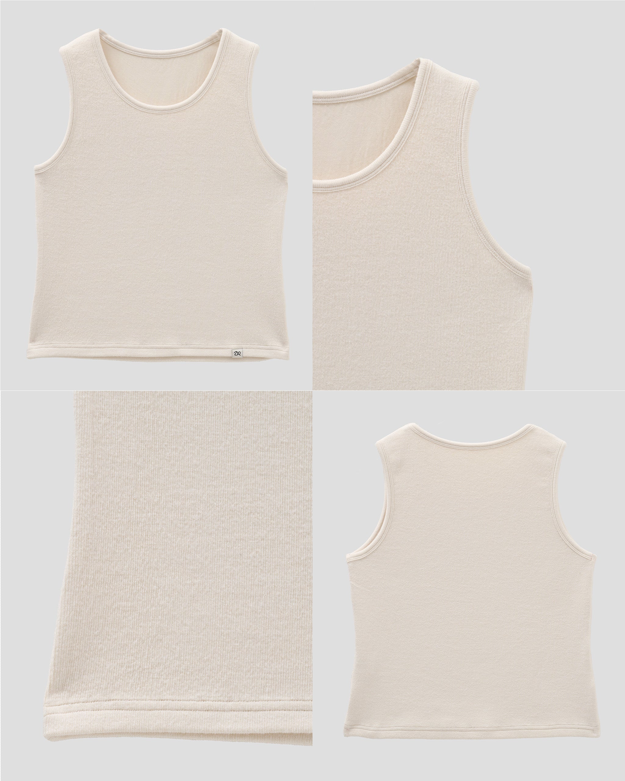 Sustainable Warm Tension Sleeveless Top Ivory
