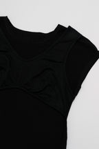 슬림 보트넥 베이직 이너 노브라 티셔츠