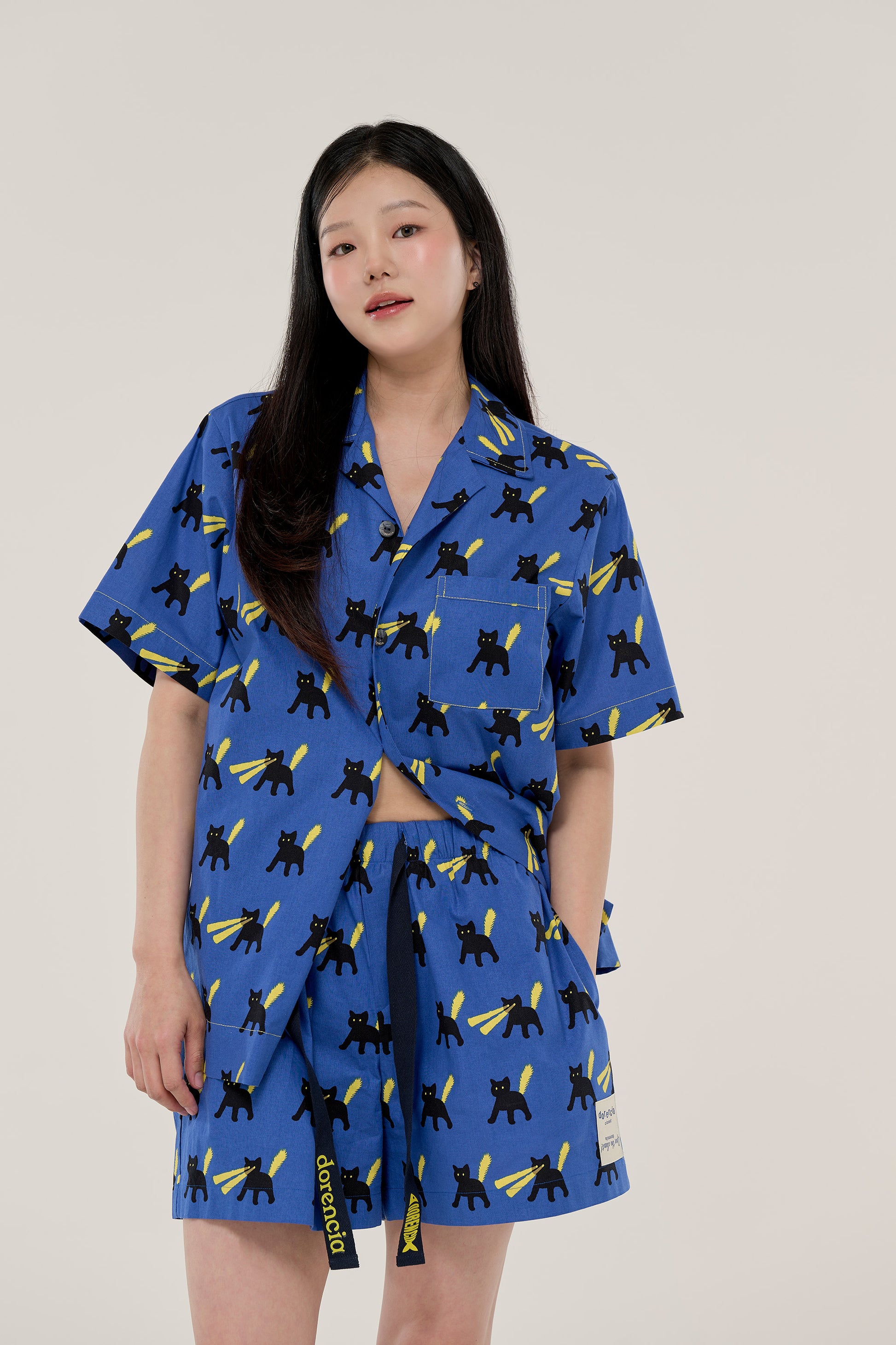 네온캣 잠옷 Neon Cat Pajama Set-up (W)