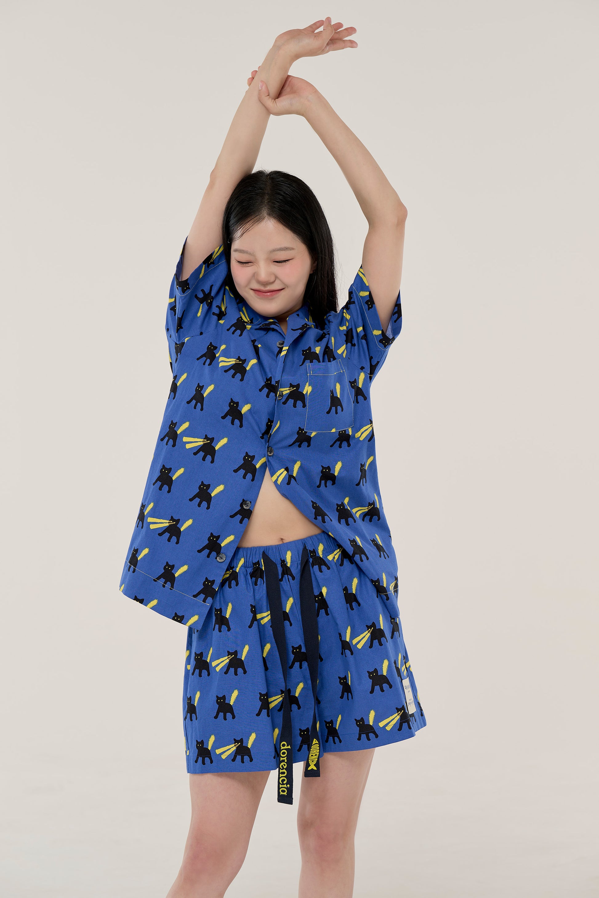 네온캣 잠옷 Neon Cat Pajama Set-up (W)