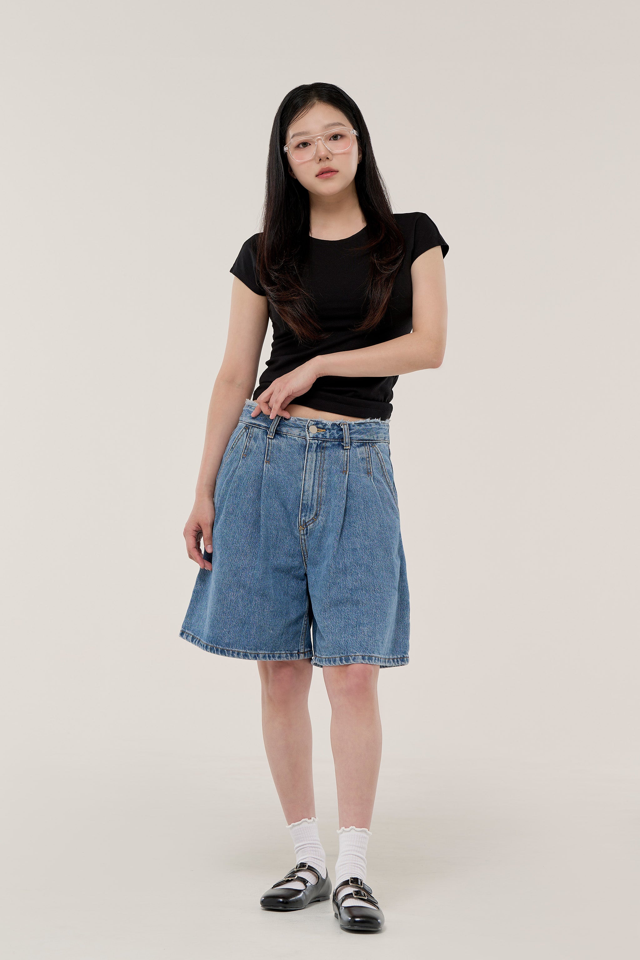 슬림 보트넥 베이직 이너 노브라 티셔츠