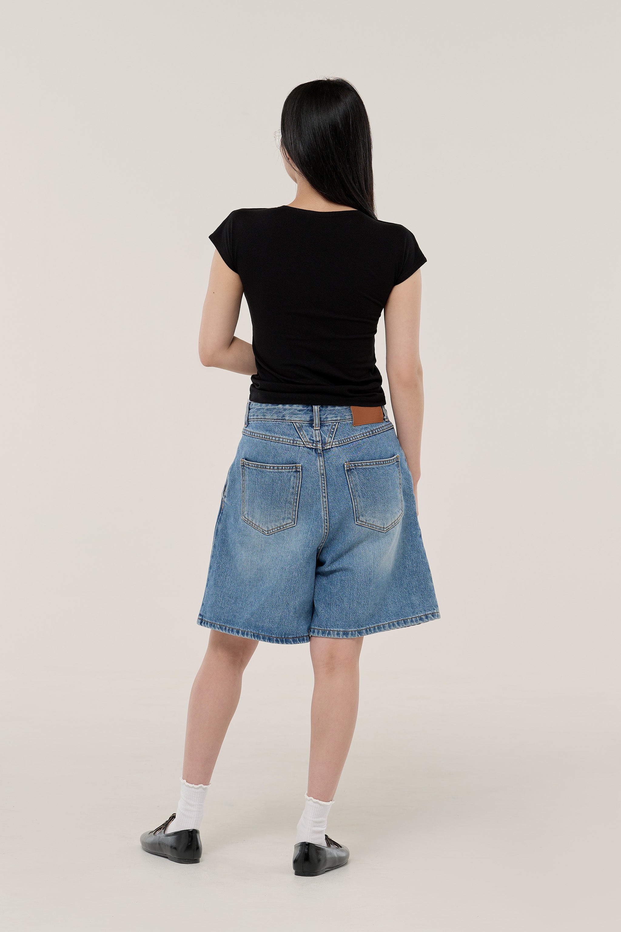 슬림 보트넥 베이직 이너 노브라 티셔츠