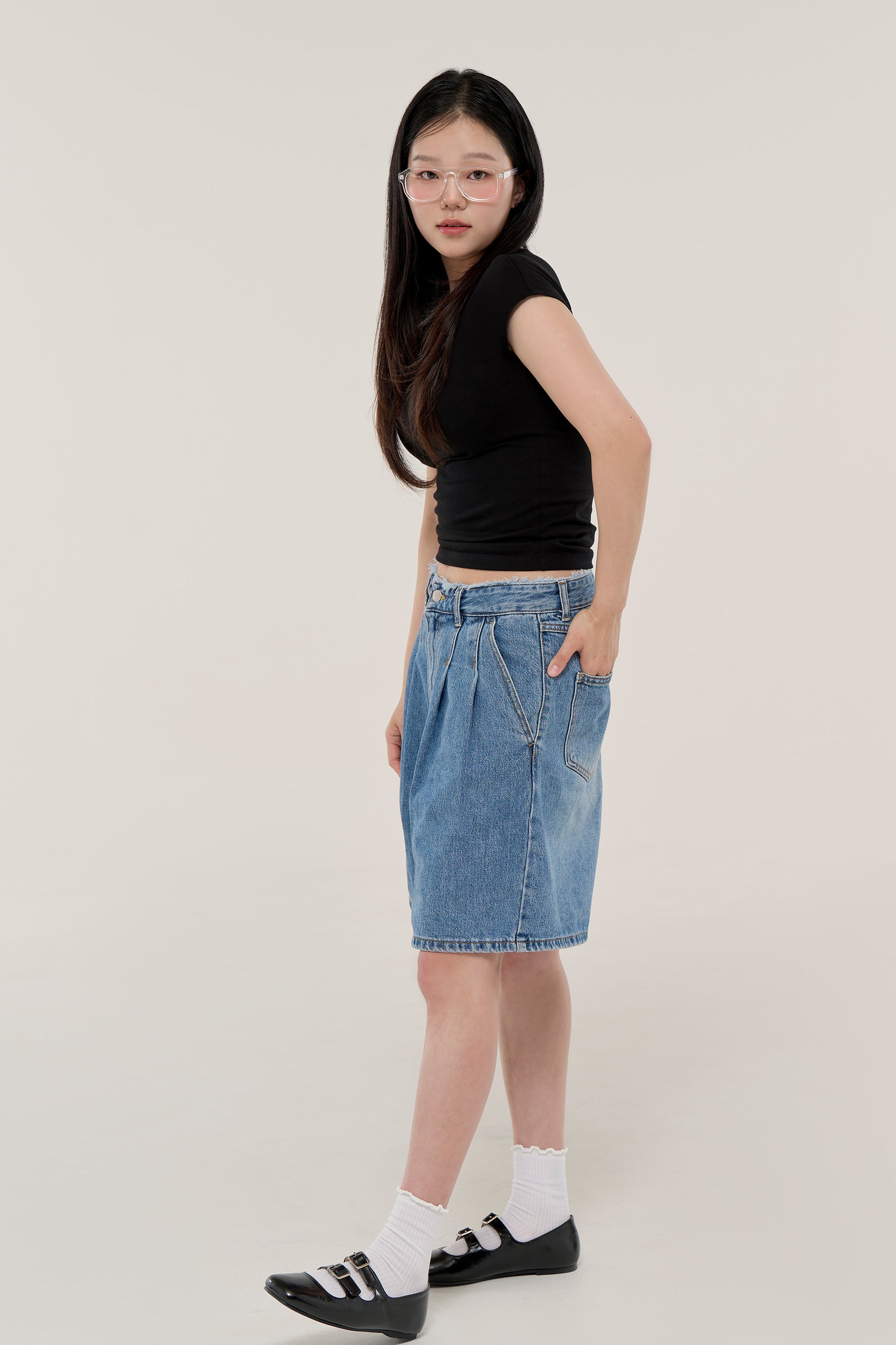 슬림 보트넥 베이직 이너 노브라 티셔츠