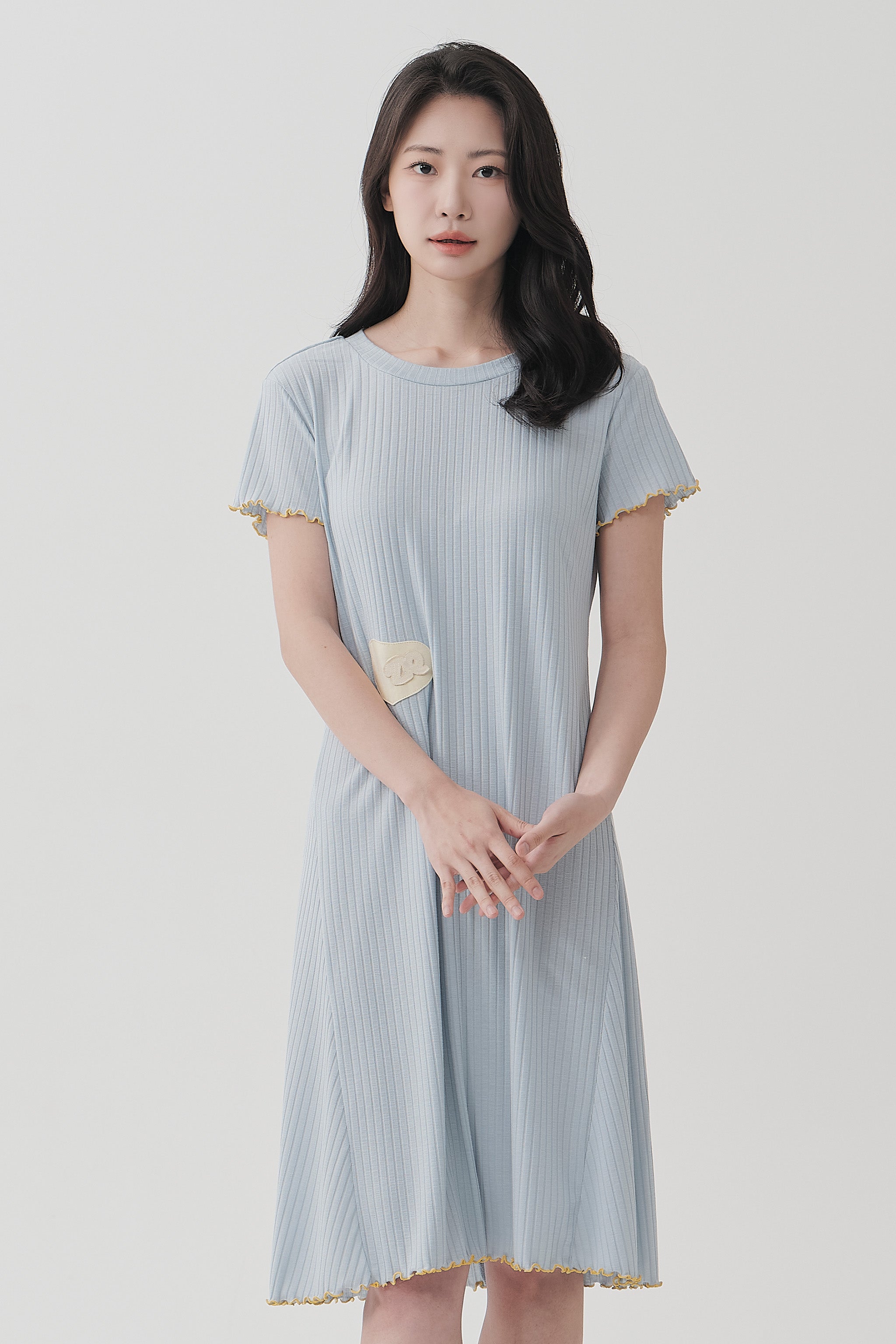 [소량재고] 스위티 프릴 원피스 스카이블루