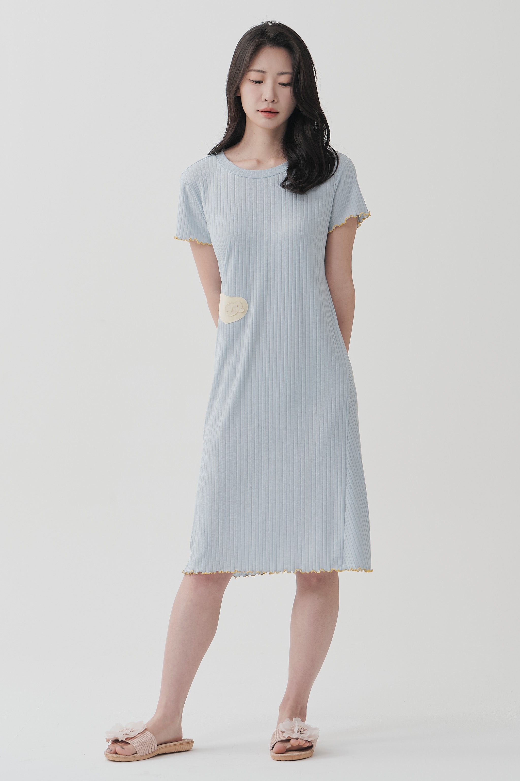 [소량재고] 스위티 프릴 원피스 스카이블루