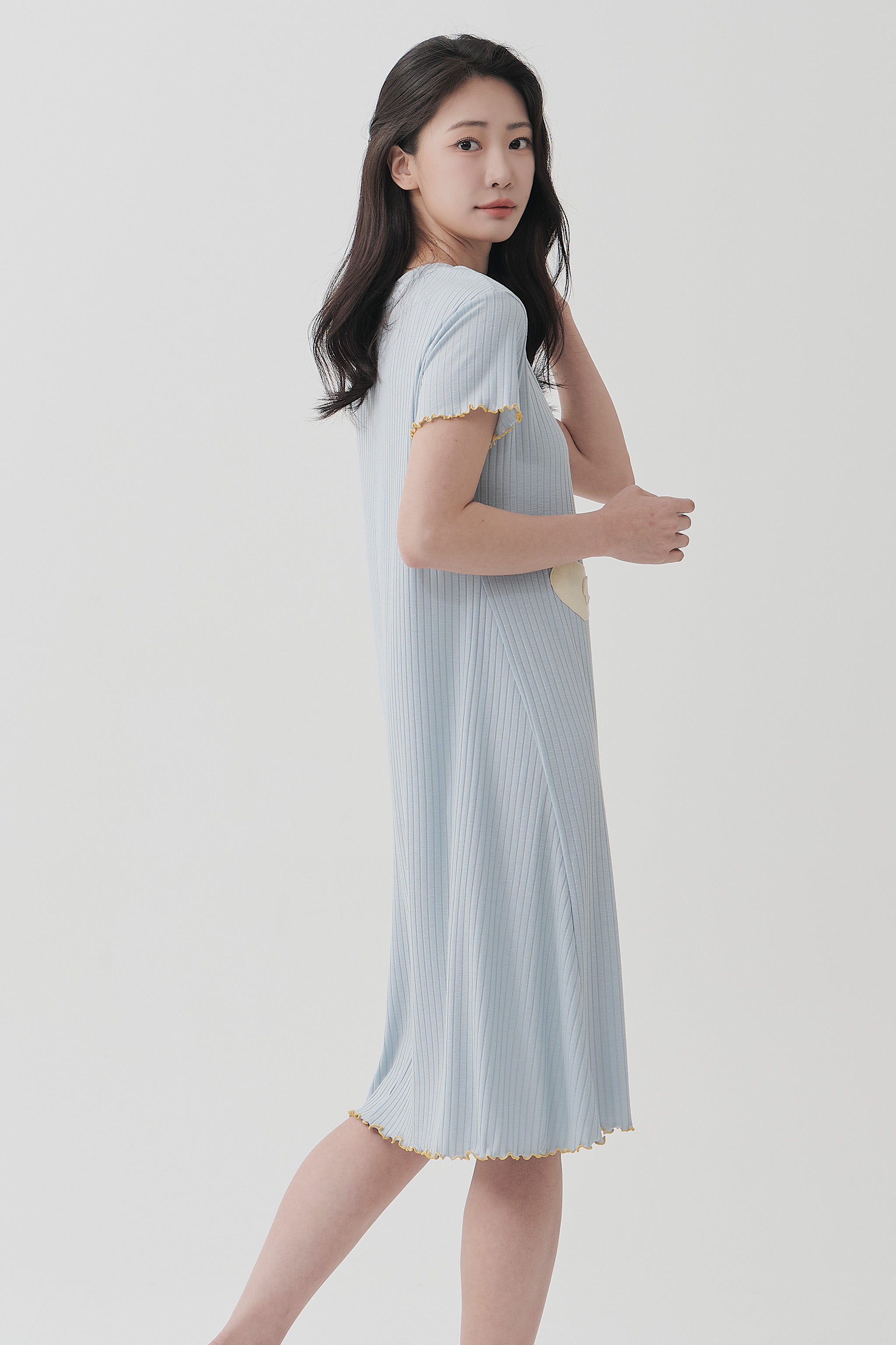 [소량재고] 스위티 프릴 원피스 스카이블루