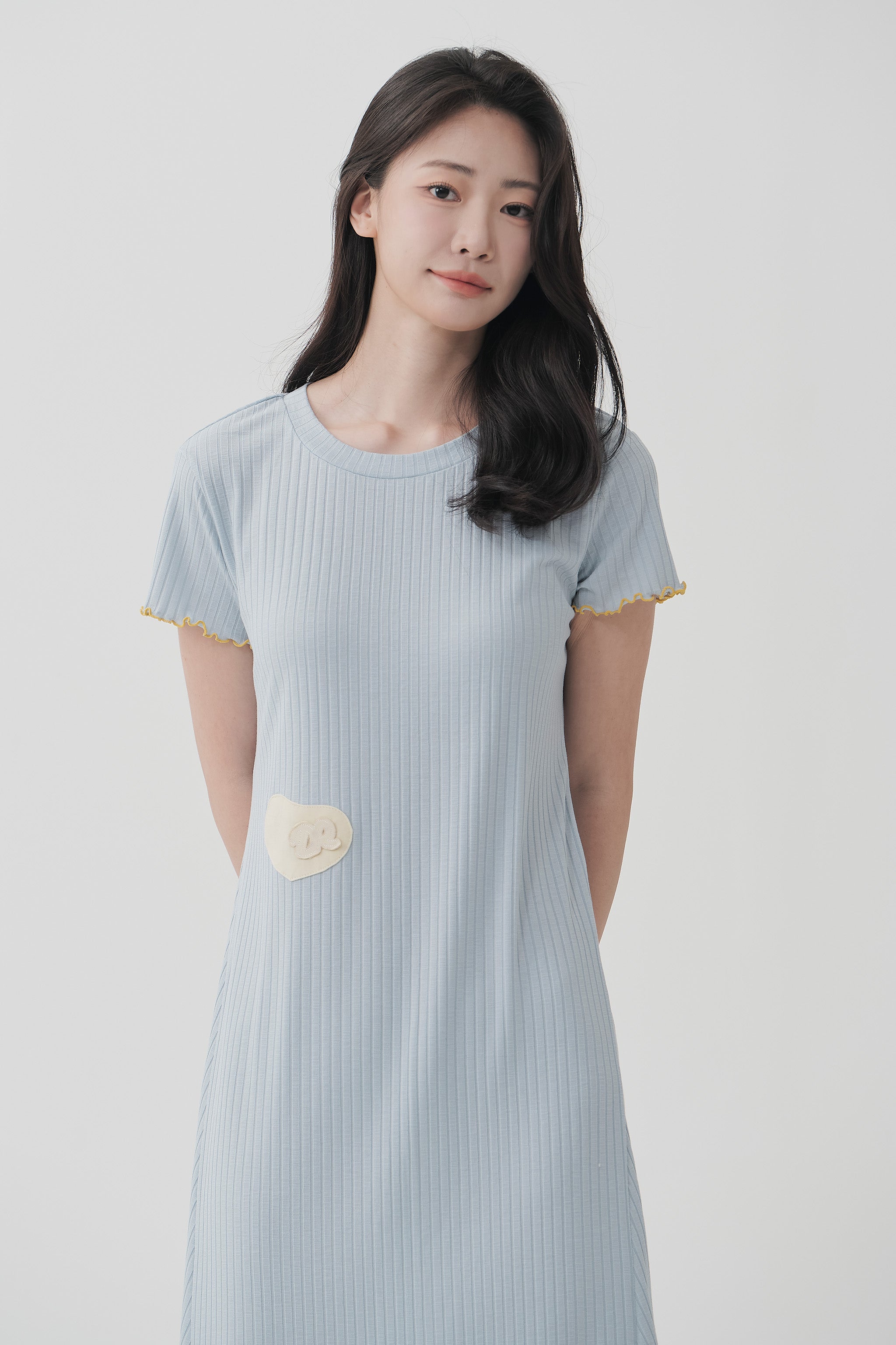 [소량재고] 스위티 프릴 원피스 스카이블루