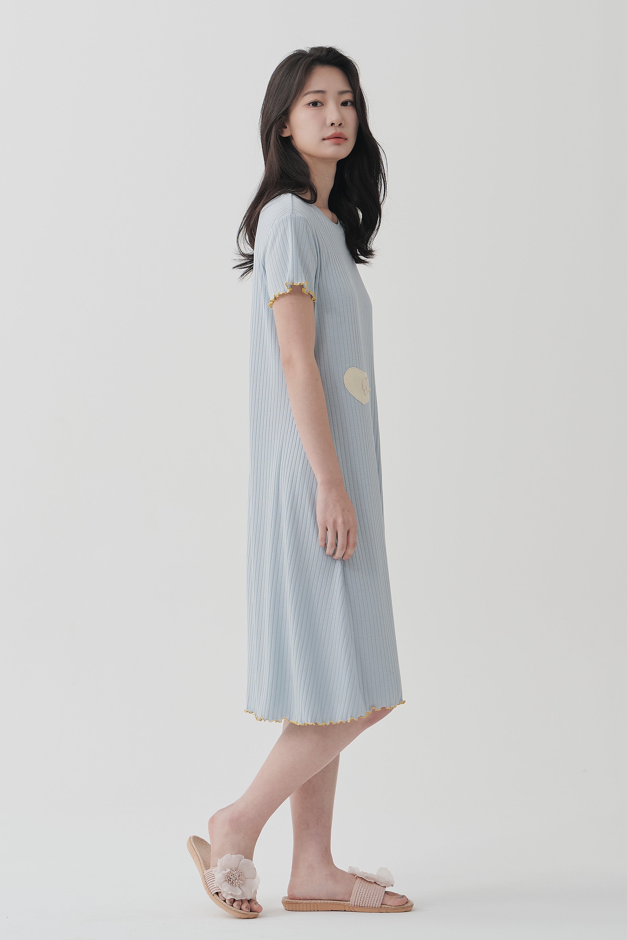 [소량재고] 스위티 프릴 원피스 스카이블루